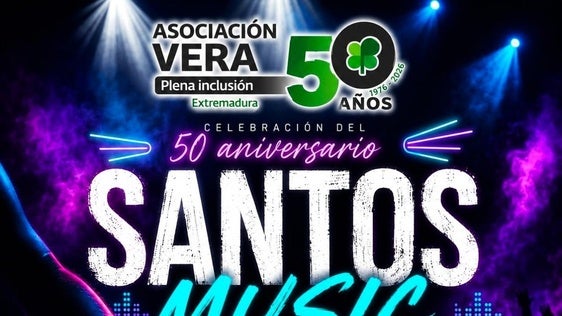 Concierto de Santos Music en el polideportivo a beneficio de la Asociación Vera