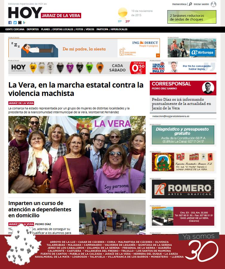 HOY Jaraíz de la Vera renueva su web