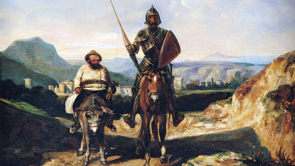 Pasaje del Quijote que ilustra el cartel de la representación.