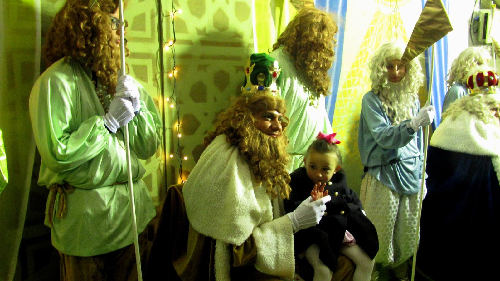 Recepción de los Reyes a lo niños.
