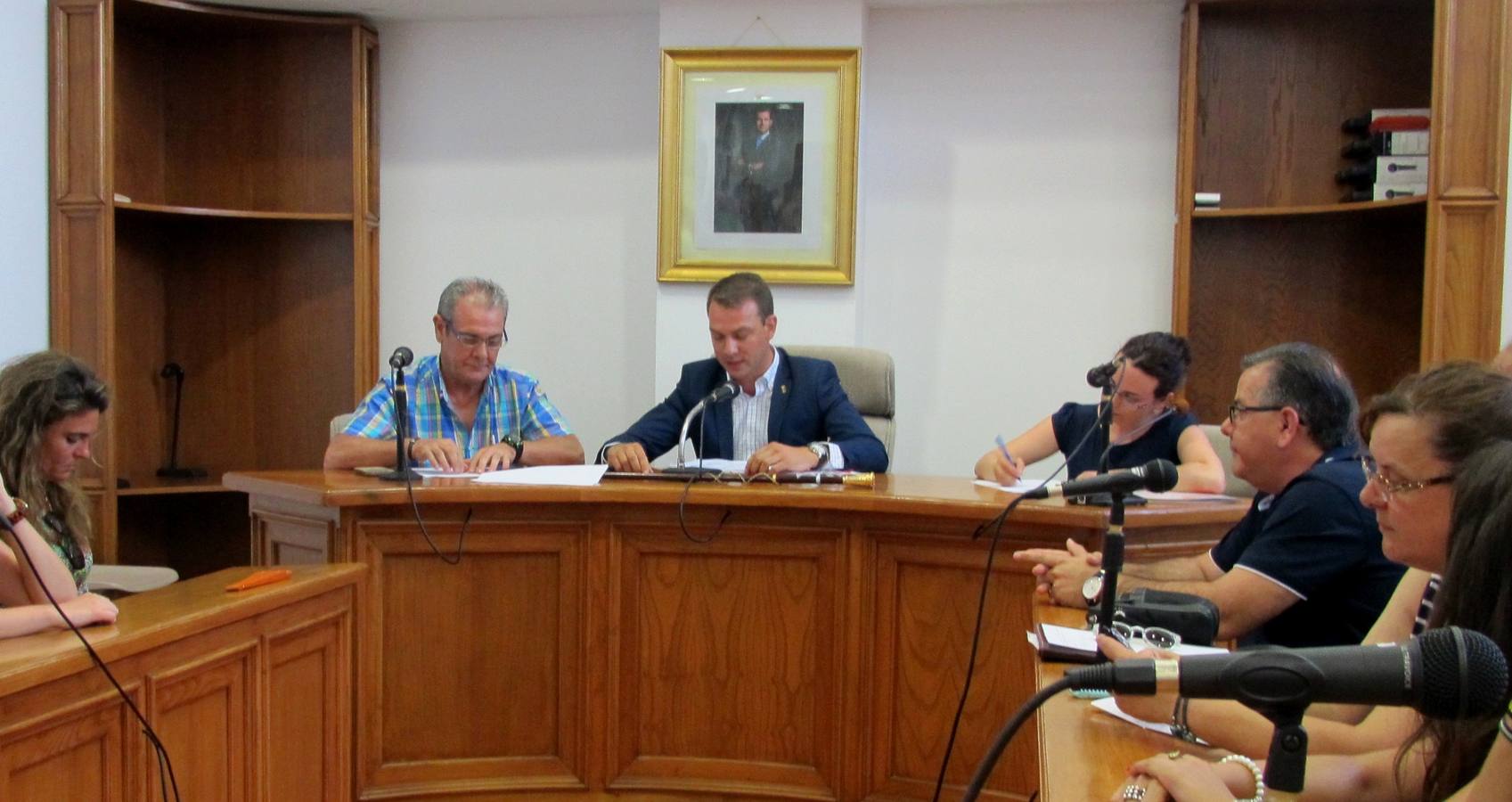 Corporación municipal en un pleno anterior. 