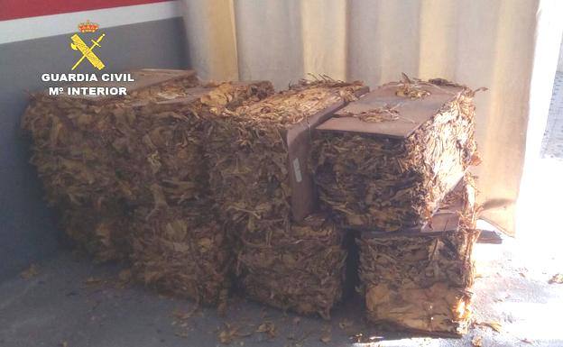 Interceptan 340 kilogramos de tabaco de contrabando en Cuacos de Yuste