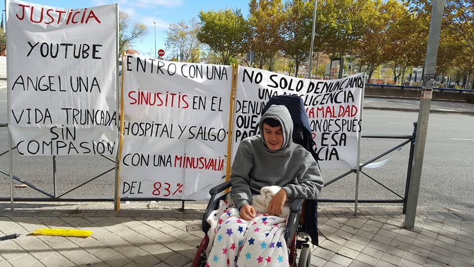 Imagen reivindicativa de Ángel publicada en Facebook por Salo.