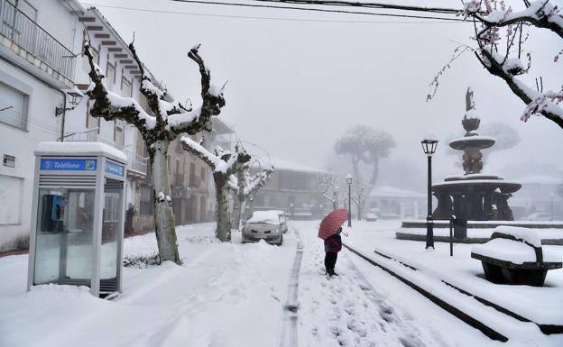 El norte de Cáceres vuelve a estar en alerta amarilla por nevadas este lunes y mañana martes