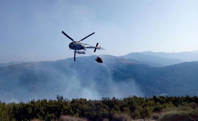 Zona afectada por el incendio.