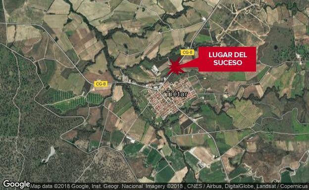 Un hombre fallece al volcar el camión que conducía en la carretera de Tiétar a Santa María de las Lomas