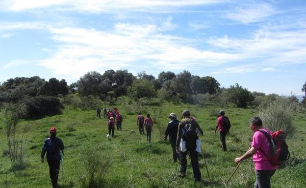 Grupo senderista 'Las Chorreras'. 