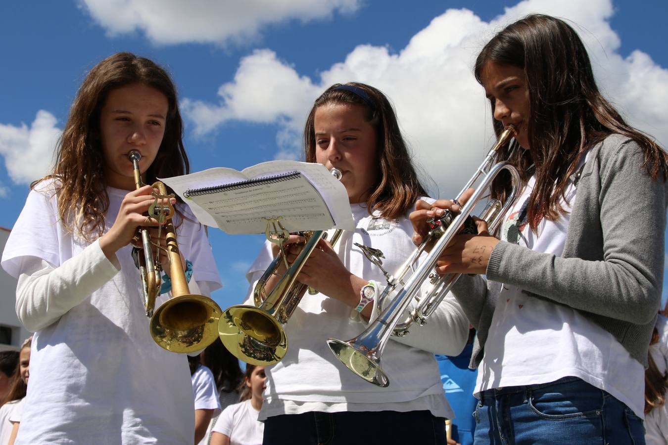El Colegio 'Sotomayor y Terrazas' ha celebrado, esta mañana, su III Certamen escolar de bandas, organizado por el área de Música de este centro educativo, bajo la dirección de la maestra Loli Guzmán. A las puertas de la Semana Santa de Jerez, la actividad ha tenido como objetivo acercar la música a los niños y trabajar con ellos los sones que acompañan esta celebración. Esta edición ha contado, también, con la participación de alumnos del Colegio de Educación Especial 'Nuestra Señora de Aguasantas', la Agrupación Musical 'Nuestro Padre Jesús Nazareno', la Banda de CC. y TT. de 'Nuestra Señora del Rosario' y la Agrupación Musical 'Maestro Sousa'. Además, como novedad, se ha realizado un desfile previo por las calles del popular 'Barrio Alto'.