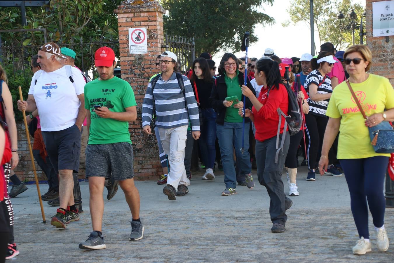 Más de 480 personas han disfrutado, esta mañana, de una nueva edición de la 'Ruta Templaria', organizada por la Asociación Grupo Senderista Jerezano 'Las Chorreras' con el apoyo del Ayuntamiento de Jerez, el Programa de Dinamización Deportiva de la Mancomunidad Sierra Suroeste, 'Euexia Rural' y el patrocinio de diferentes casas comerciales de la localidad. Jerez de los Caballeros y su entorno han vuelto a ser protagonistas de una ruta que, este año, ha contado con un nuevo recorrido entre las cuencas de los arroyos Benferre y Casabayas. La jornada ha comenzado en el Parque de Santa Lucía y ha finalizado en la Plaza de la Alcazaba con una paella y la actuación musical de 'Dale al Play'.