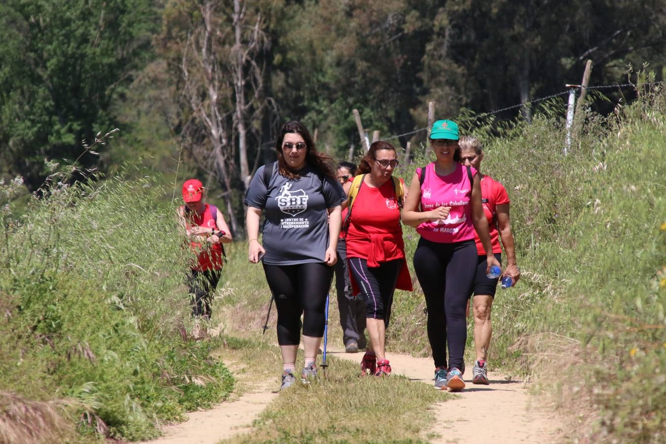 Más de 480 personas han disfrutado, esta mañana, de una nueva edición de la 'Ruta Templaria', organizada por la Asociación Grupo Senderista Jerezano 'Las Chorreras' con el apoyo del Ayuntamiento de Jerez, el Programa de Dinamización Deportiva de la Mancomunidad Sierra Suroeste, 'Euexia Rural' y el patrocinio de diferentes casas comerciales de la localidad. Jerez de los Caballeros y su entorno han vuelto a ser protagonistas de una ruta que, este año, ha contado con un nuevo recorrido entre las cuencas de los arroyos Benferre y Casabayas. La jornada ha comenzado en el Parque de Santa Lucía y ha finalizado en la Plaza de la Alcazaba con una paella y la actuación musical de 'Dale al Play'.