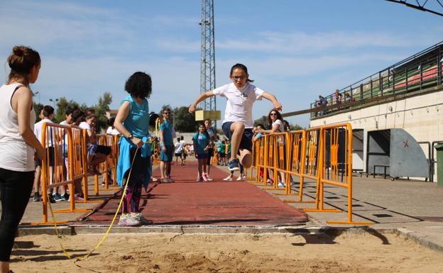 En la prueba de salto de longitud.