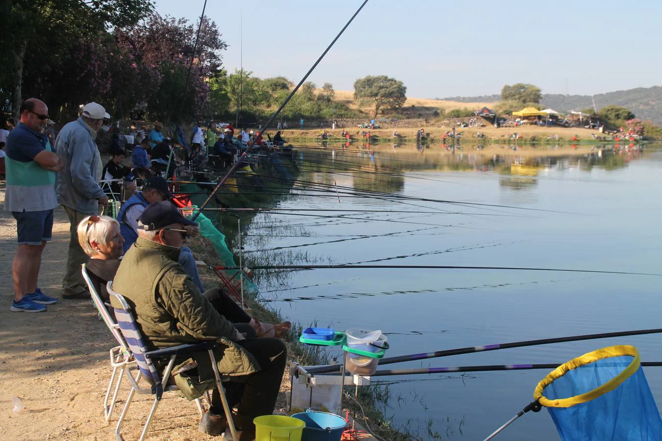 Francisco Pérez Caballo ha sido el ganador, este domingo, del tradicional Concurso de Pesca 'Charca de la Albuera' que este año 2019 ha alcanzado su 301 aniversario. Pérez ha logrado una peso total de captura de tencas de 11'380 kilogramos, casi una proeza teniendo en cuenta la dificultad de la mayoría de los cerca de 200 participantes que se han dado cita en este evento, para pescar la especie protagonista del mismo. José Antonio Flores Matamoros ha sido el segundo clasificado y primero de la zona C con 10`180 kilos de tenca; el tercer puesto y primero de la zona B ha sido para Juan José Sánchez Garrido con un peso de 4`980 kilos y el cuarto y primero de la zona A ha sido Antonio Galván Guerrero con una captura de poco más de 3 kilos de tencas.