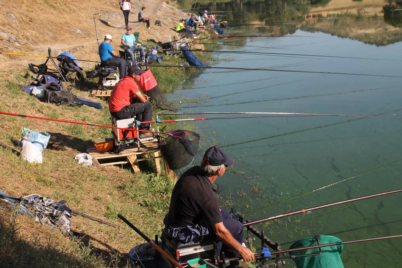 Francisco Pérez Caballo ha sido el ganador, este domingo, del tradicional Concurso de Pesca 'Charca de la Albuera' que este año 2019 ha alcanzado su 301 aniversario. Pérez ha logrado una peso total de captura de tencas de 11'380 kilogramos, casi una proeza teniendo en cuenta la dificultad de la mayoría de los cerca de 200 participantes que se han dado cita en este evento, para pescar la especie protagonista del mismo. José Antonio Flores Matamoros ha sido el segundo clasificado y primero de la zona C con 10`180 kilos de tenca; el tercer puesto y primero de la zona B ha sido para Juan José Sánchez Garrido con un peso de 4`980 kilos y el cuarto y primero de la zona A ha sido Antonio Galván Guerrero con una captura de poco más de 3 kilos de tencas.