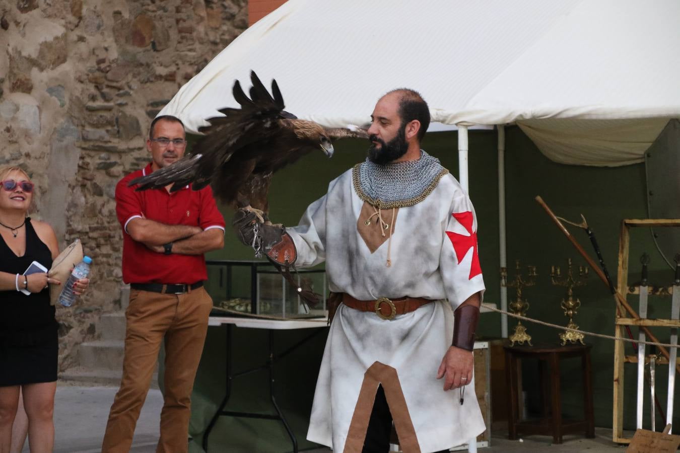 Las visitas guiadas, los talleres y los espectáculos marcan el ritmo del XVI Festival Templario. Vecinos y turistas recorrieron, ayer, las principales calles del municipio donde artesanos, mercaderes y taberneros ofrecían sus productos. También, pequeños y mayores disfrutaron con 'Descubriendo rincones templarios'; demostración de formaciones de combate; taller de cantería; cómo se vestía un templario para el combate; pasacalles; tiro con arco; espectáculo circense medieval, y espectáculo aéreo y de fuego.