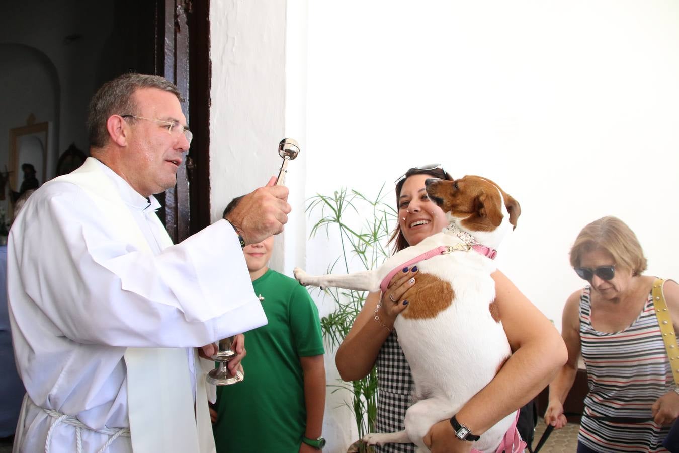 El popular barrio de 'San Roque' ha acogido, esta mañana, la primera jornada de su tradicional «velá». La cita ha comenzado con el despertar del barrio con repiques de campana y ha continuado con la tradicional ceremonia de la bendición de animales, los juegos infantiles, una gran tómbola y la fiesta de la espuma. 
