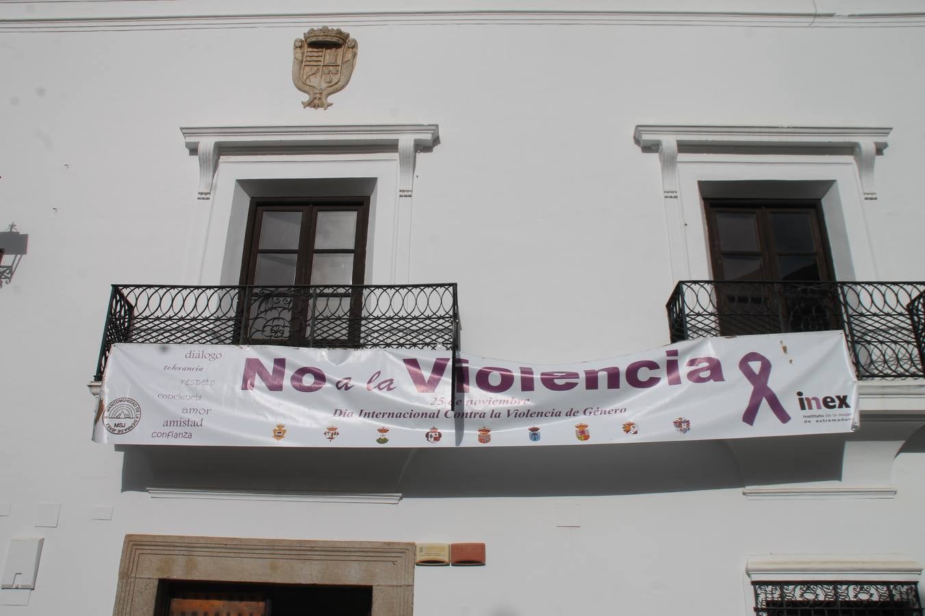 Lectura de un manifiesto a cargo de Plena Inclusión Jerez en el patio del Conventual San Agustín.