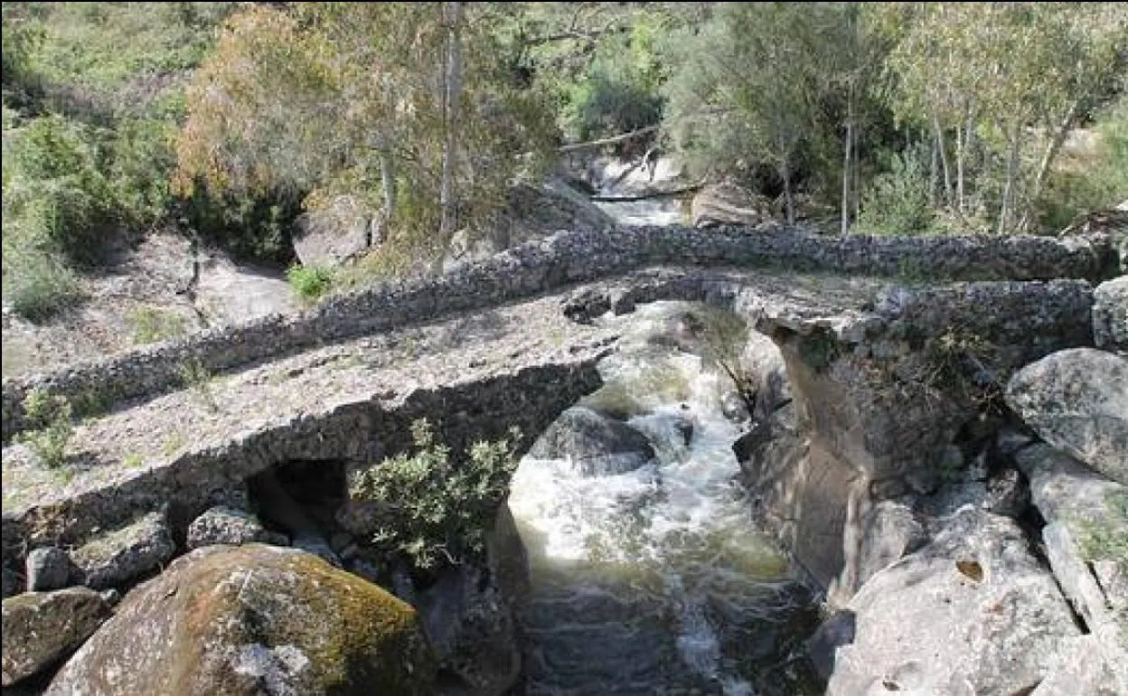 Puente romano de El Pontón, en Brovales.