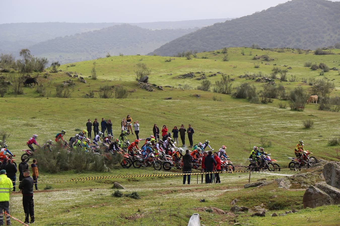 Pilotos en una de las subidas.