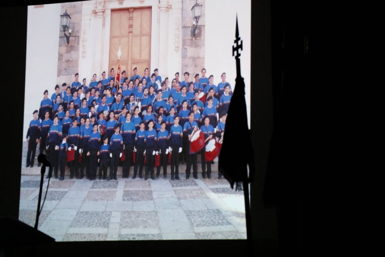 La Agrupación Musical 'Maestro Sousa' interpretando una de las Marchas de su repertorio para esta Semana Santa.