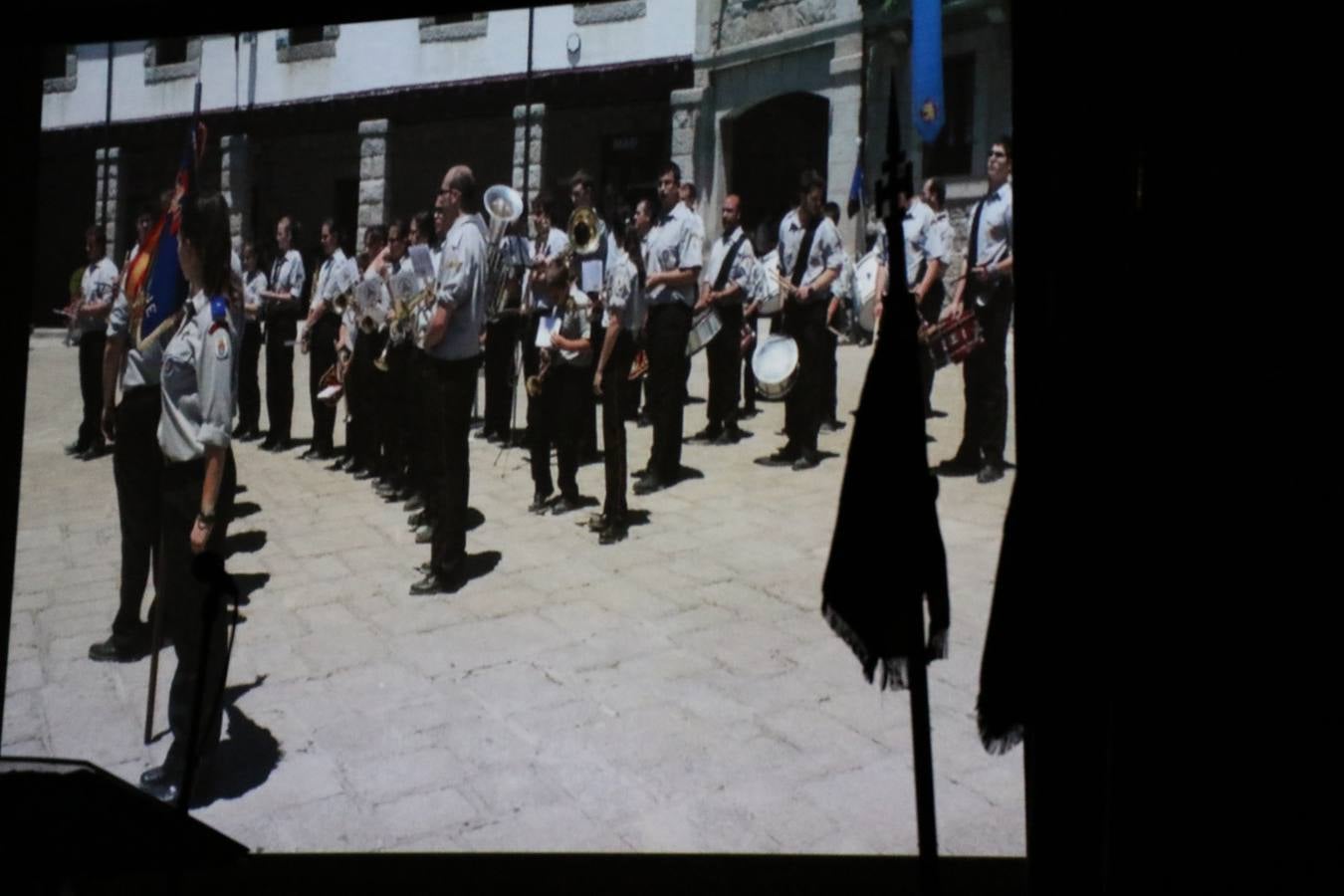 La Agrupación Musical 'Maestro Sousa' interpretando una de las Marchas de su repertorio para esta Semana Santa.
