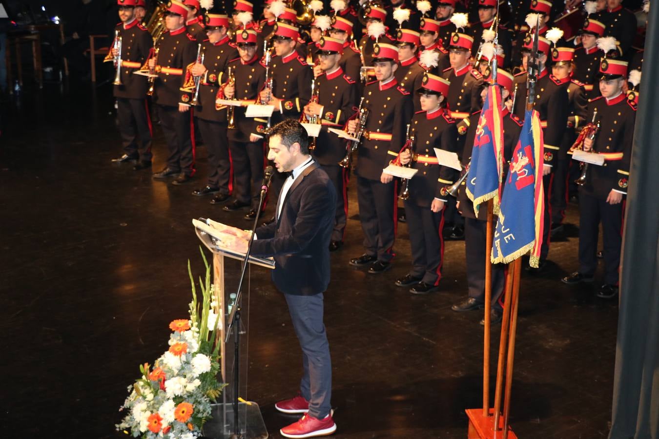 La Agrupación Musical 'Maestro Sousa' interpretando una de las Marchas de su repertorio para esta Semana Santa.