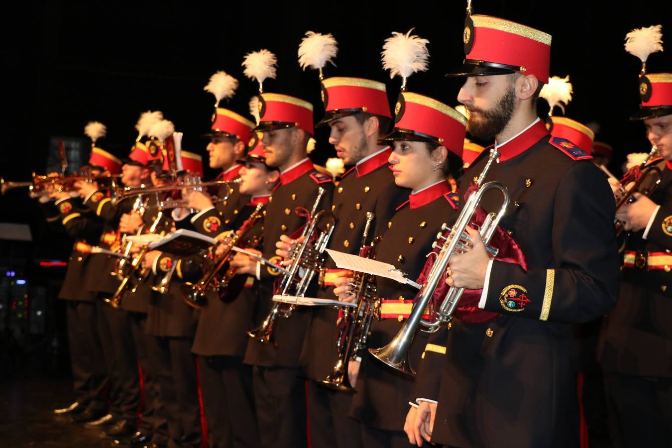 La Agrupación Musical 'Maestro Sousa' interpretando una de las Marchas de su repertorio para esta Semana Santa.