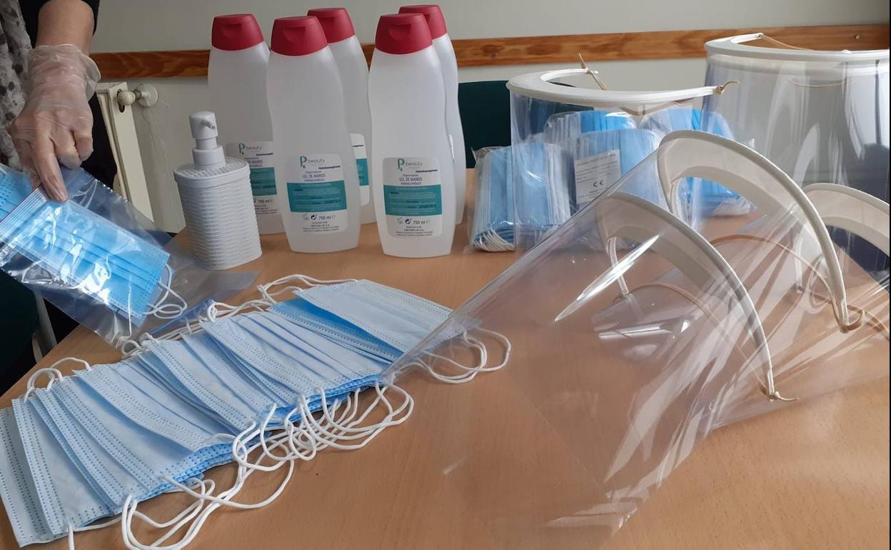 Kits de material de protección. 
