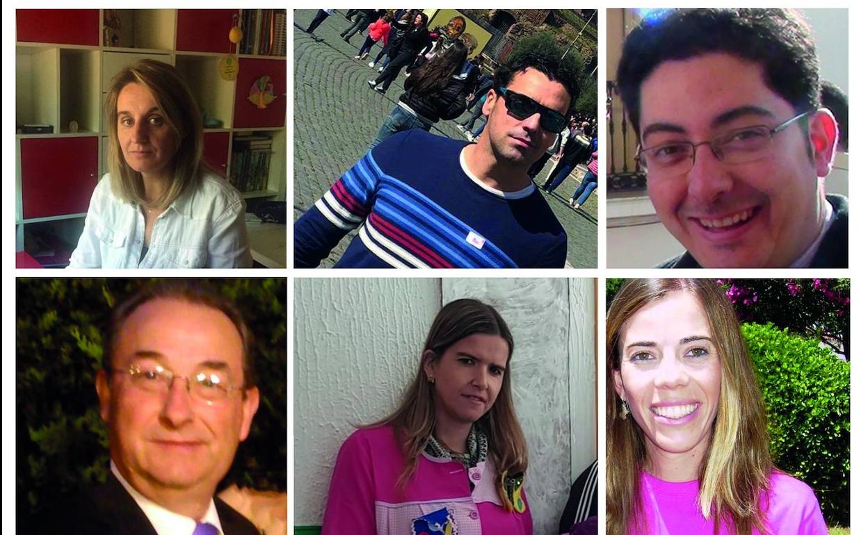 Ángela Maya, Francisco José Rivera, Juan José González, Manuel López, Eva Ollero y María Dolores Méndez (de izq. a der.)