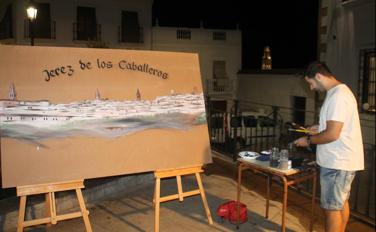'Arte en vivo' con Alberto Hernández en la 'Noche en Blanco'.