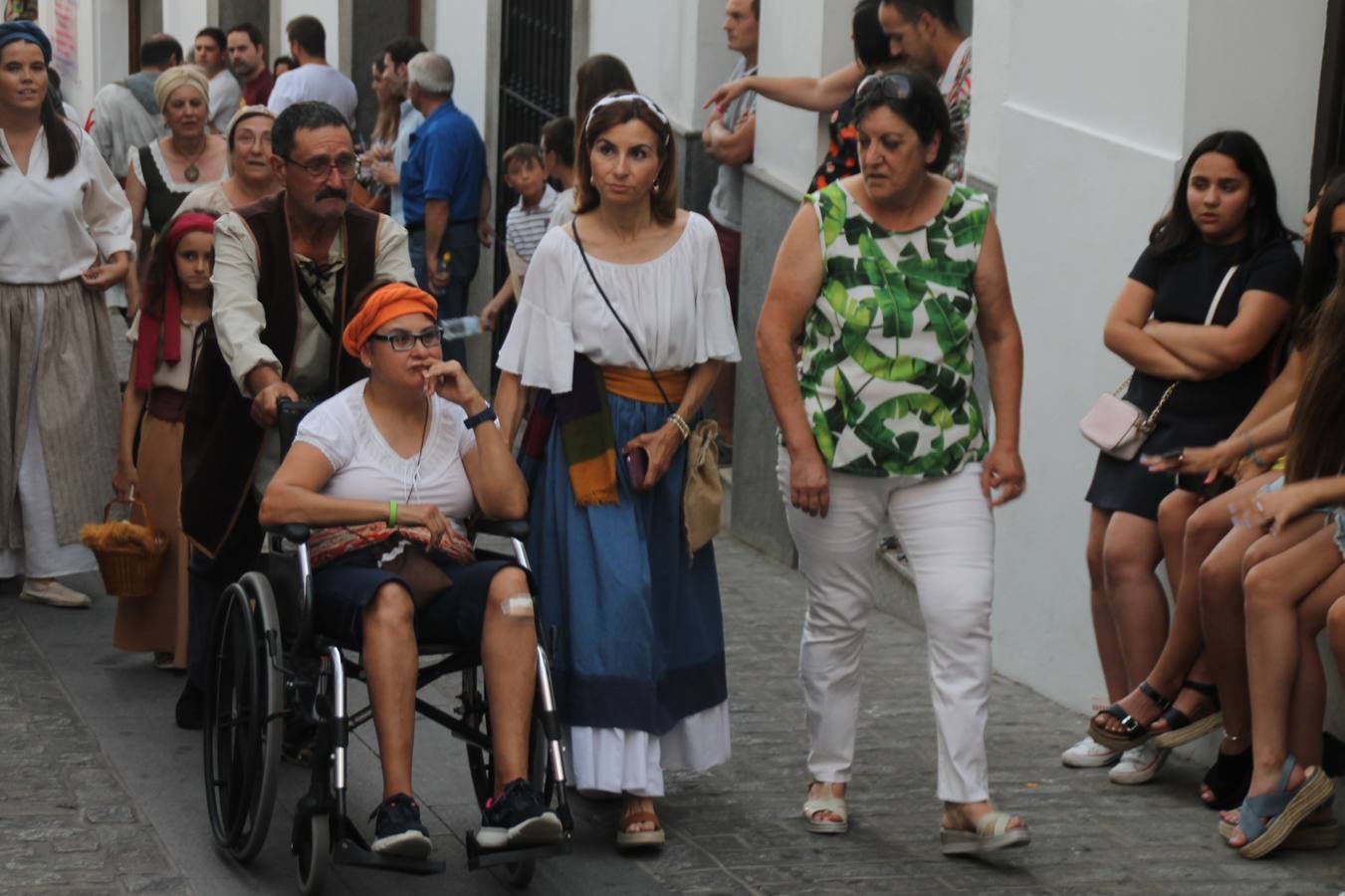 Escena de animación de calle en la fortaleza templaria.