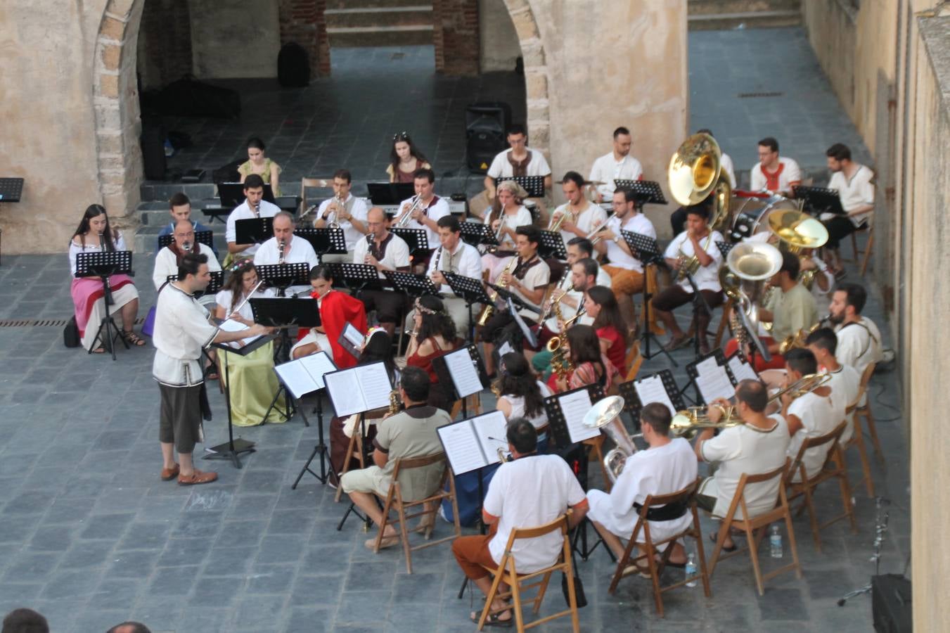 Concierto de la Asociación Musical de Jerez de los Caballeros en el cierre del Festiva Templario.
