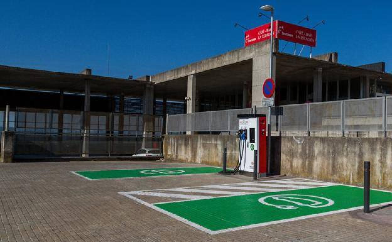Puntos de recarga de vehículos eléctricos en Jerez de los Caballeros. 