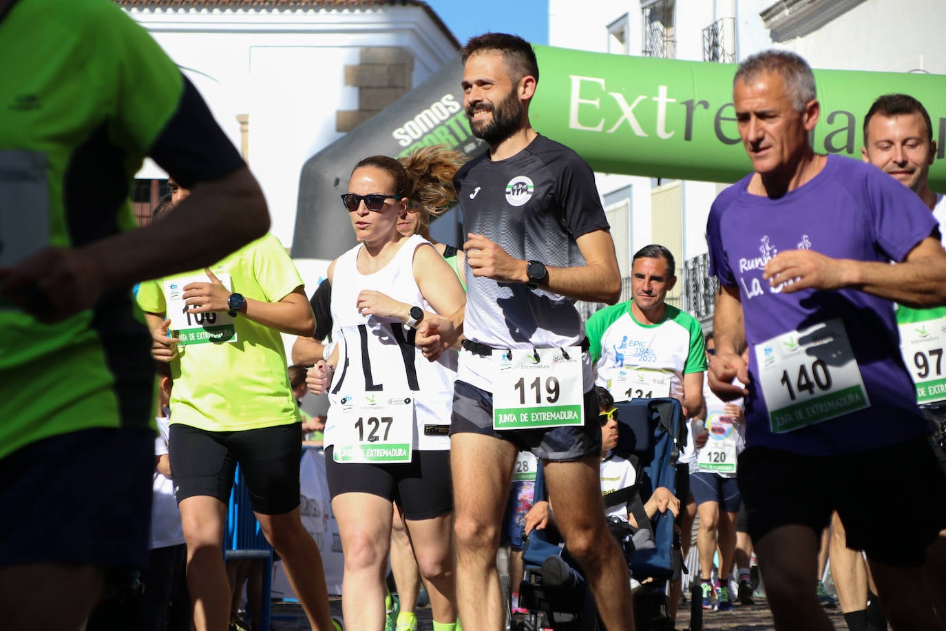 Fotos: Bruno Paixão y Anabel Benítez, vencedores de la XXIII Carrera Popular de Jerez de los Caballeros