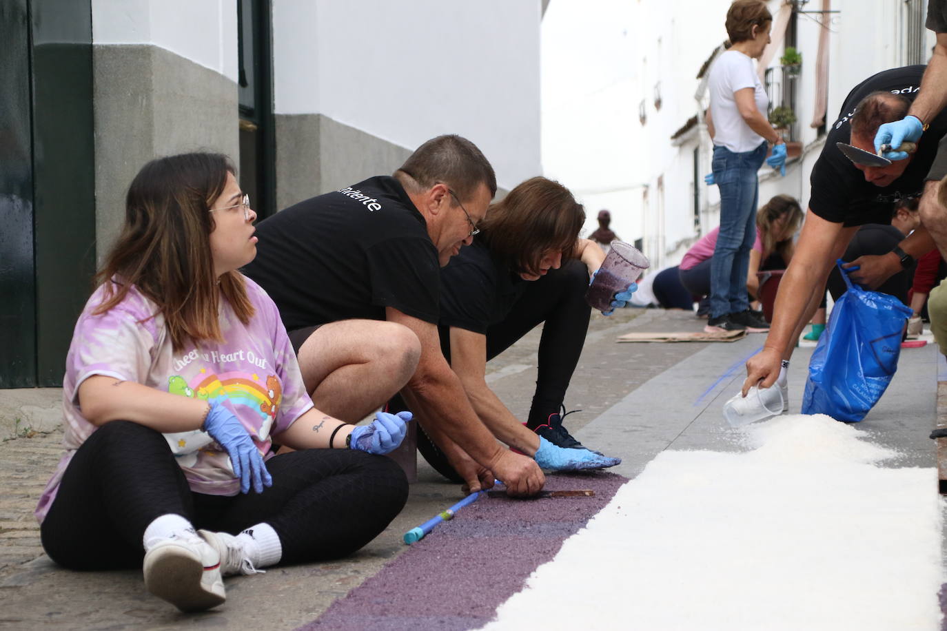 Fotos: Las alfombras de sal vuelven a engalanar las calles de Jerez para celebrar el Corpus Christi