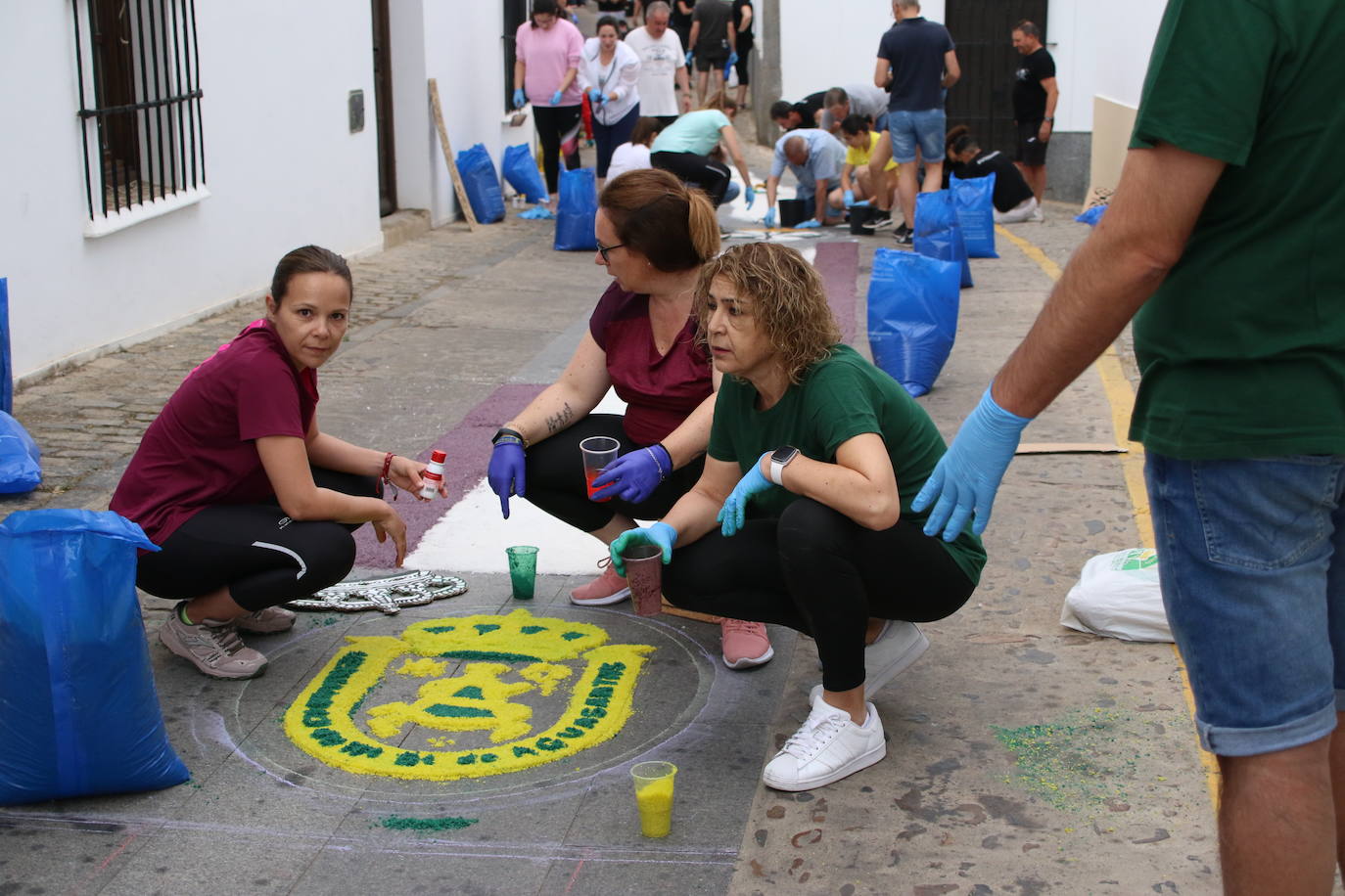 Fotos: Las alfombras de sal vuelven a engalanar las calles de Jerez para celebrar el Corpus Christi