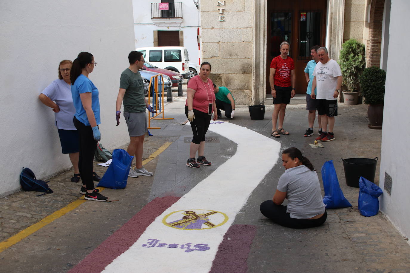 Fotos: Las alfombras de sal vuelven a engalanar las calles de Jerez para celebrar el Corpus Christi