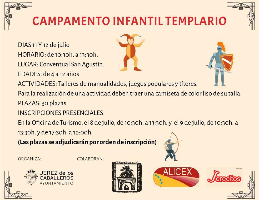 Los pequeños podrán disfrutar de un Campamento Templario