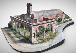 Imagen en 3D de la Ermita de San Lázaro.