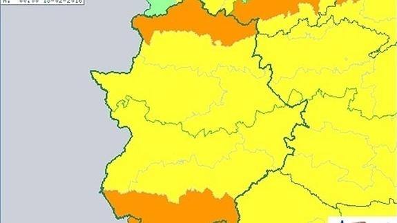 Sube a naranja el nivel de avisos por fuerte viento para este domingo en Extremadura
