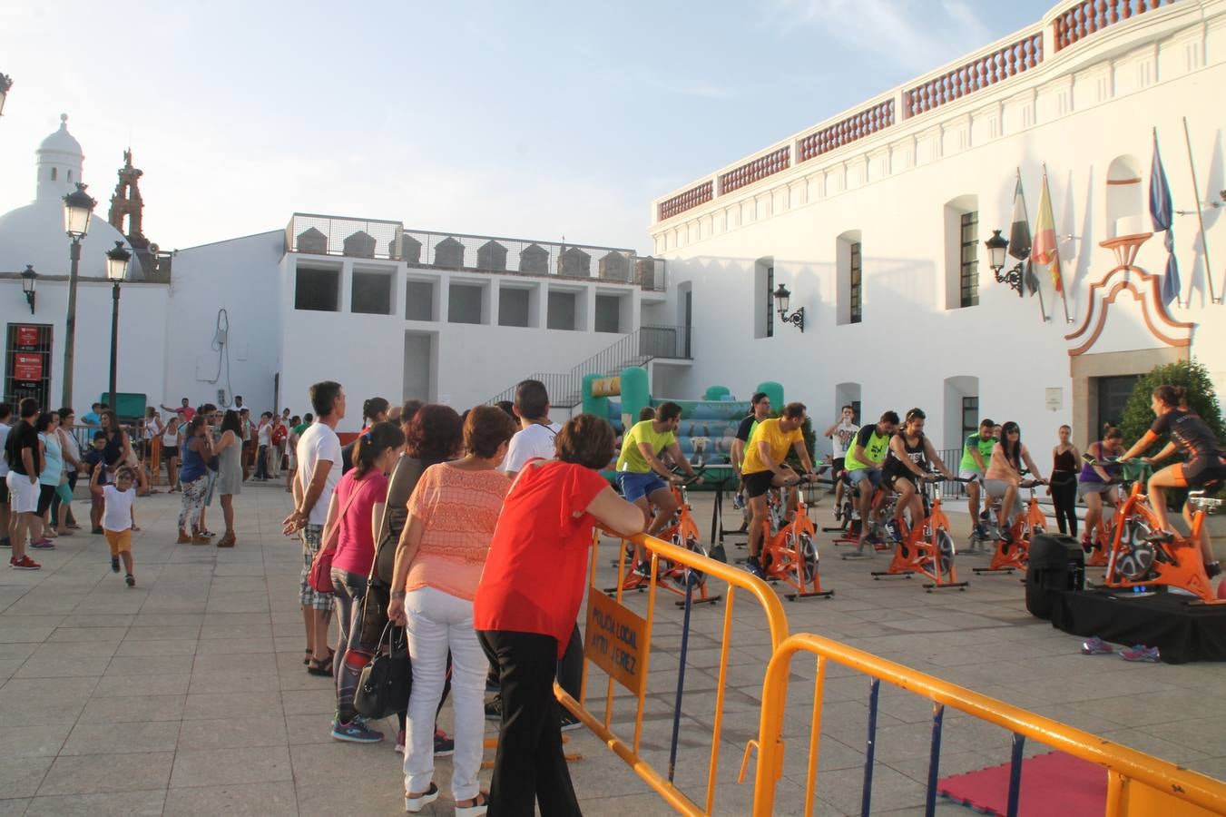 Sesión de Ciclo Indoor ayer en La Alcazaba.