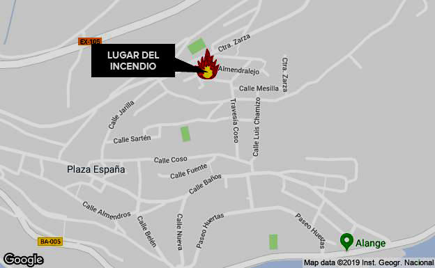 Lugar donde ocurrió el incendio