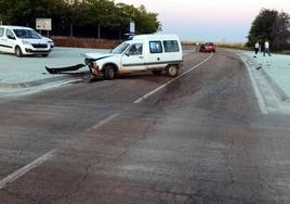 Vehículos siniestrados en el lugar del accidente