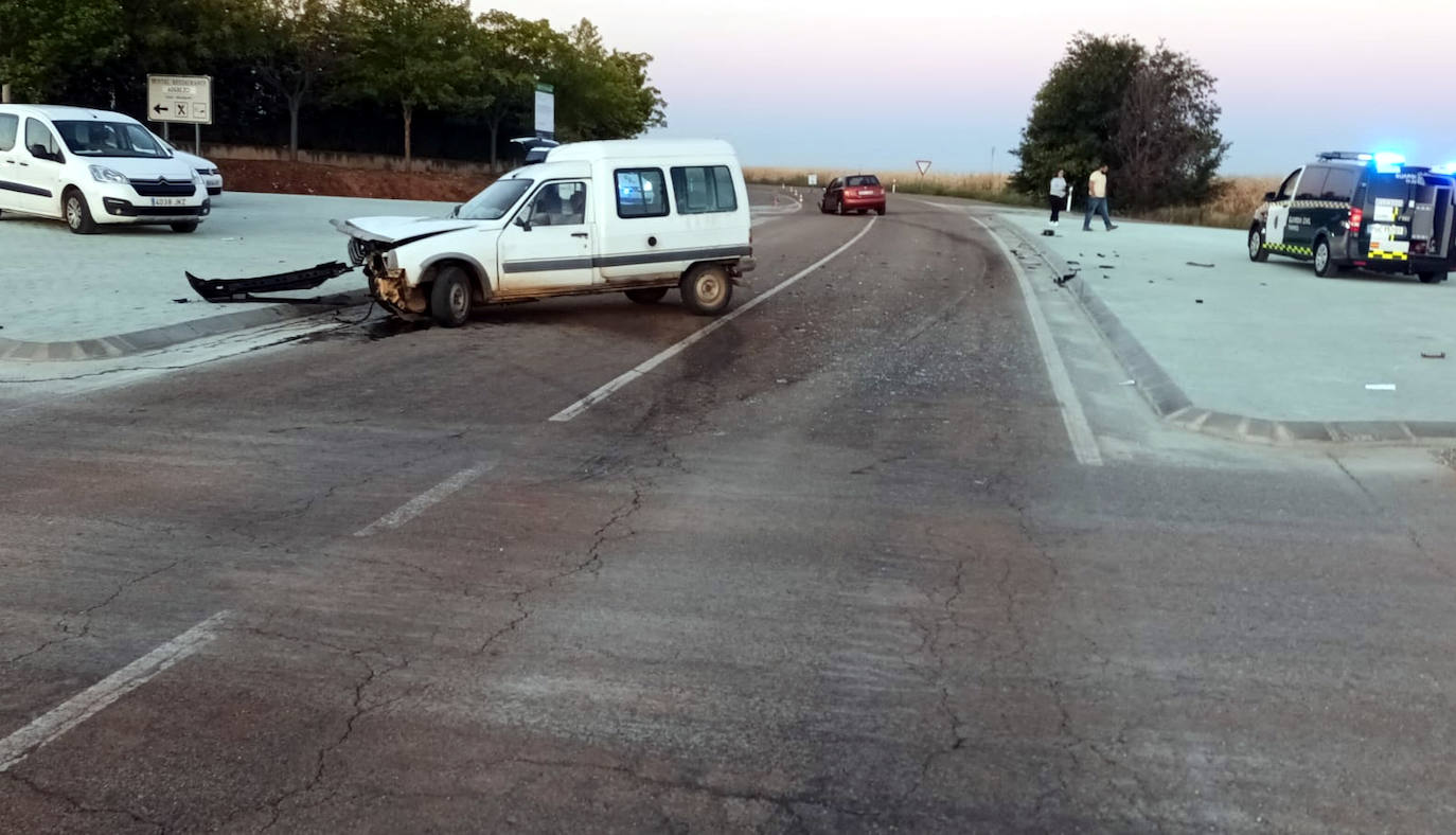 Vehículos siniestrados en el lugar del accidente