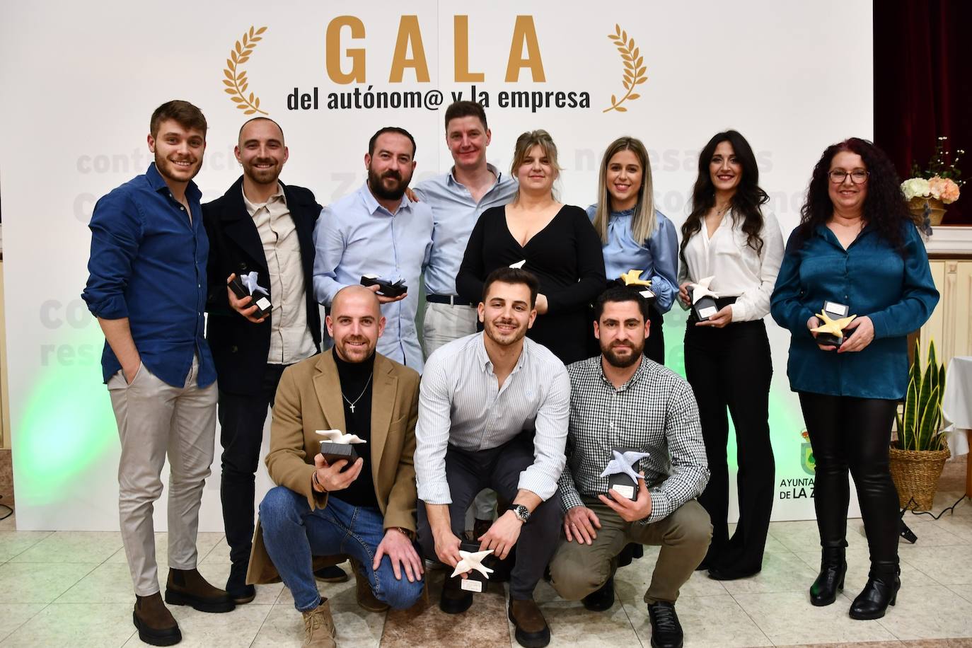 Jóvenes empresarios en la gala del año pasado