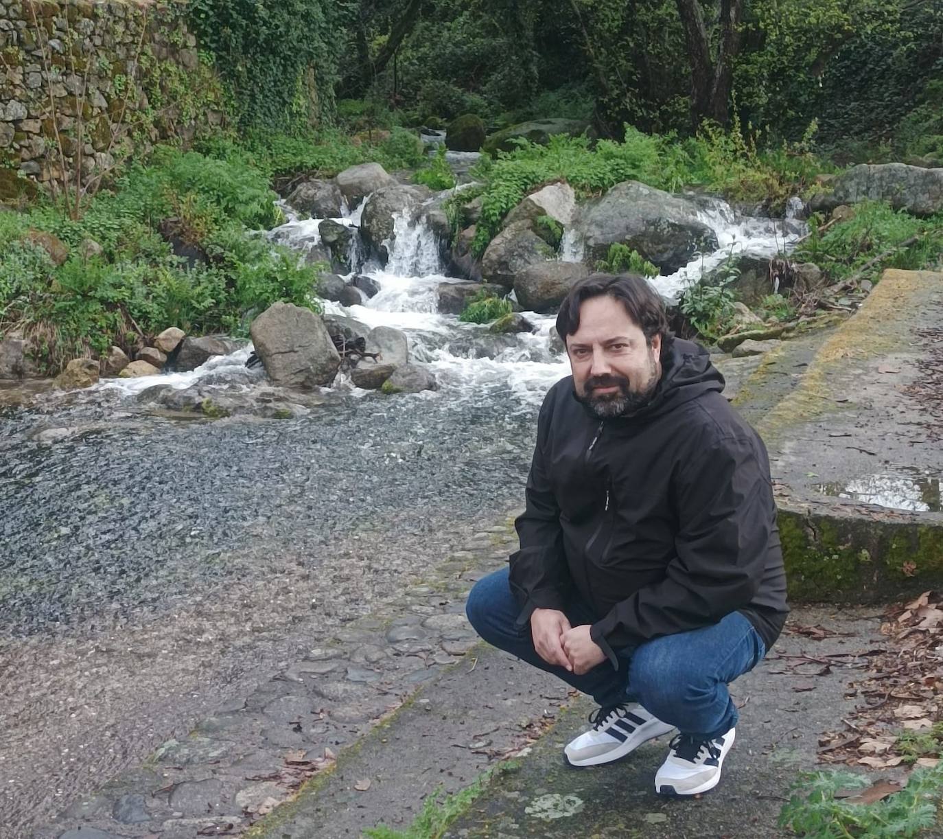 Juanjo Romero, en uno de los tramos del Camino