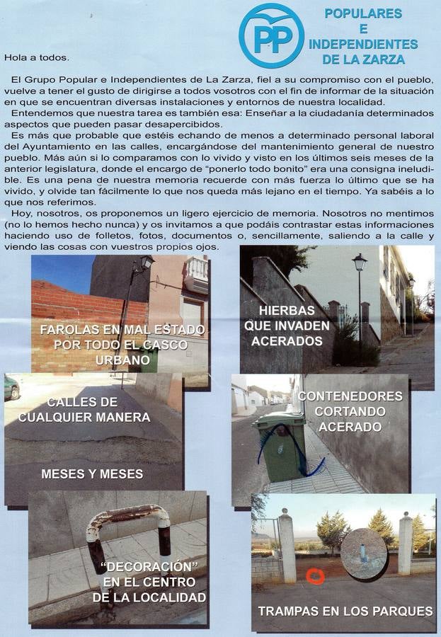 El grupo Independientes y Populares critica en su último boletín la gestión del Ayuntamiento