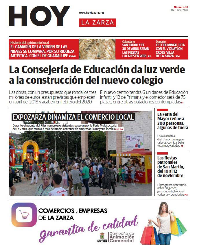 Portada del periódico de octubre