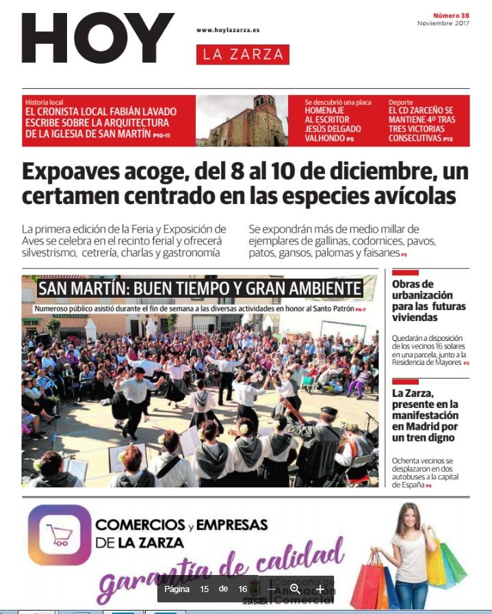 Portada del número de noviembre