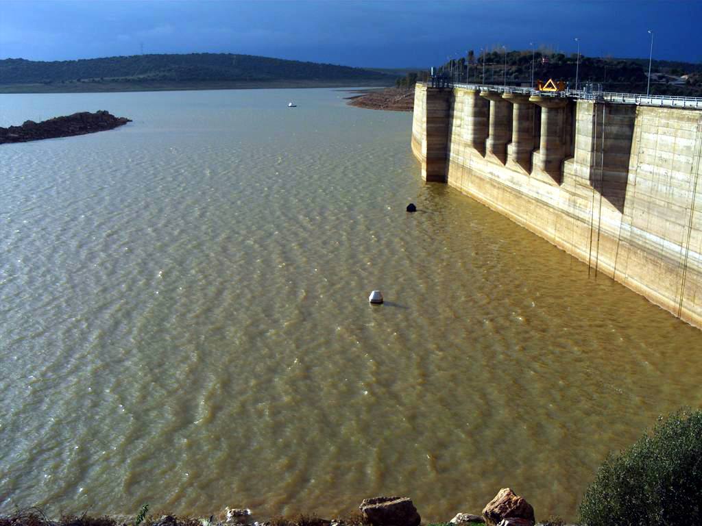 Pantano de Alange, donde fue encontrado el cadáver de la mujer