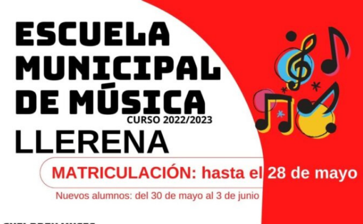 El periodo de inscripción en la Escuela Municipal de Música finaliza el 28 de mayo